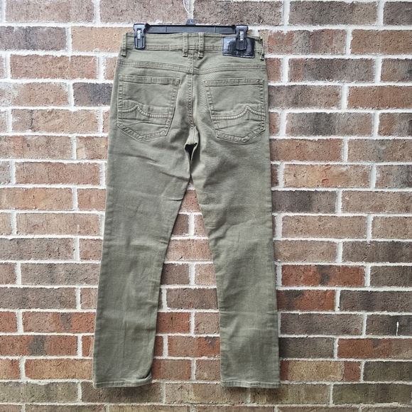 Buffalo David Bitton Men's Straight Leg Jeans in Olive - Picture 5 of 8